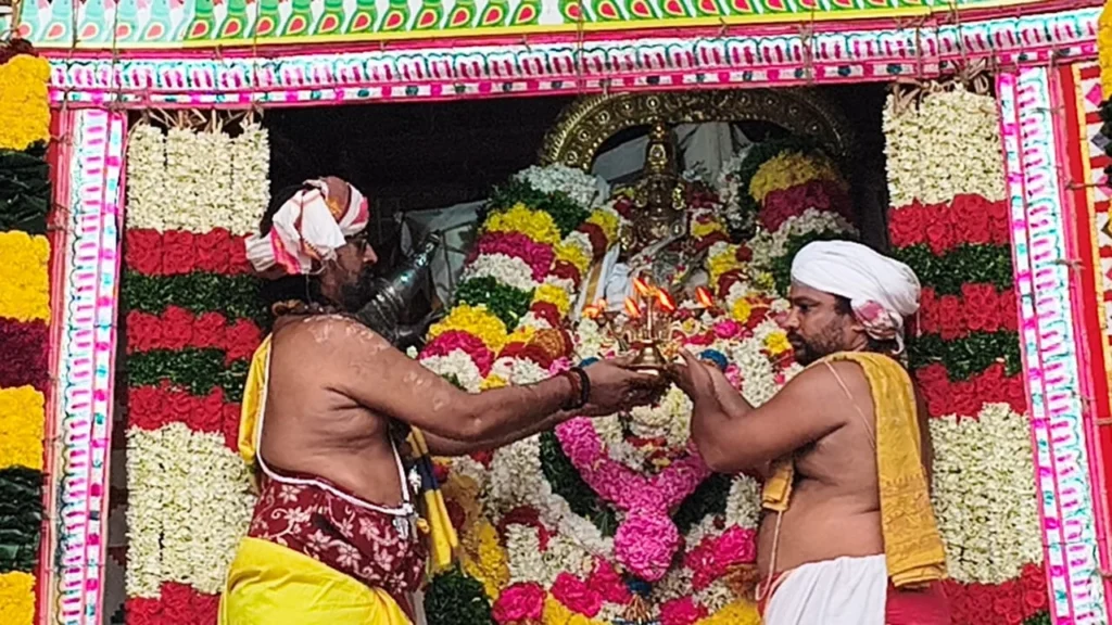 ஐப்பசி திருக்கல்யாண திருவிழா அம்பாளுக்கு காட்சி கொடுத்த சுவாமி நெல்லையப்பர்