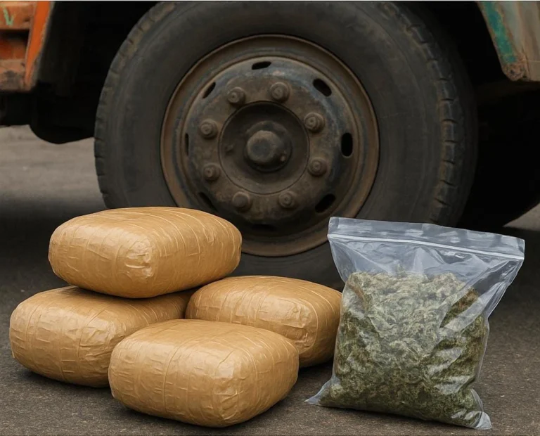 வந்தவாசி அருகே கண்டெய்னர் லாரியில் 5 கிலோ கஞ்சா பறிமுதல்