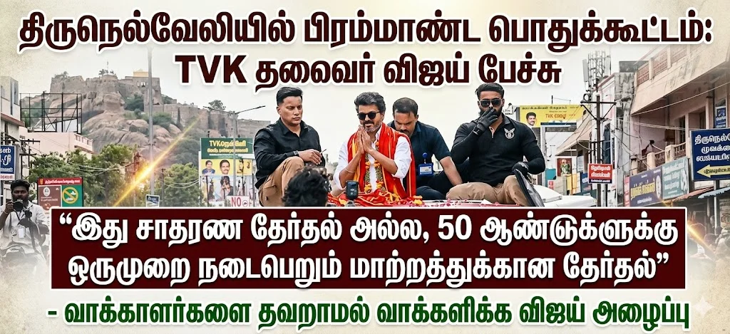 திருநெல்வேலியில் விஜய் கடும் தாக்கு: என்னை மக்களிடமிருந்து பிரிக்க நினைக்கும் எந்த முயற்சியும் வெற்றியடையாது