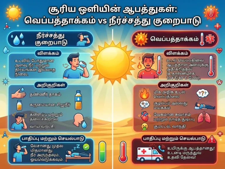 Heatstroke vs Dehydration - முக்கிய வித்தியாசங்கள் என்ன