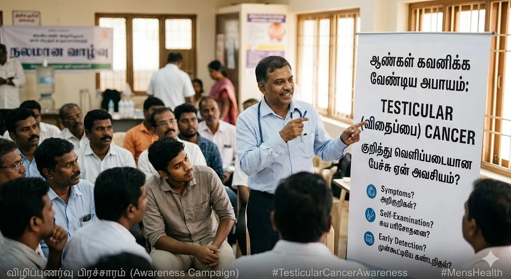 ஆண்கள் கவனிக்க வேண்டிய அபாயம்: Testicular(விதைப்பை ) Cancer குறித்து வெளிப்படையான  பேச்சு ஏன் அவசியம்?