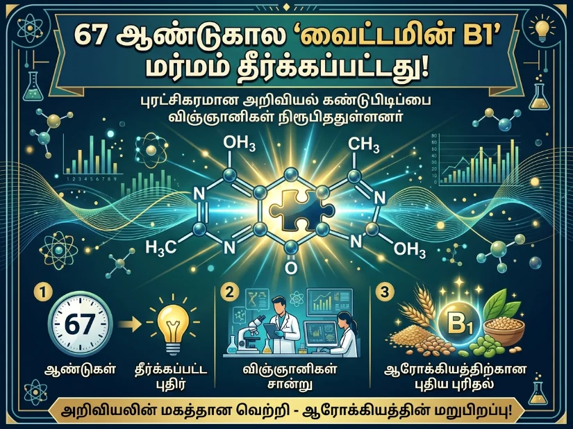 After 67 years, a long-standing scientific mystery has been solved as researchers at the University of California Riverside confirm the 1958 theory on how Vitamin B1 (Thiamine) functions in the human body.