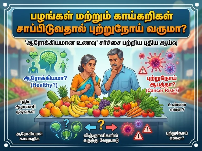 பூச்சிக்கொல்லி மருந்து : பழம் காய்கறி சாப்பிட்டாலே புற்றுநோய் வருமா - 'ஆரோக்கிய உணவு' மீதான புதிய ஆய்வு சர்ச்சை 55 Pesticide residues in fruits and vegetables: Can eating ‘healthy foods’ increase cancer risk? New study sparks debate on food safety and health.