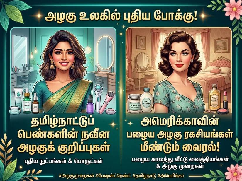 Modern beauty tricks followed by Tamil Nadu women vs revived vintage American beauty secrets trending again in 2026
