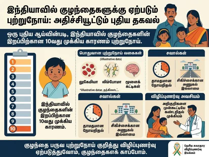 இந்தியாவில் குழந்தைகள் மரணத்திற்கு 10வது முக்கிய காரணம் புற்றுநோய்: புதிய ஆய்வு அதிர்ச்சி தகவல்