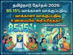 Tamil Nadu Election 2026 records 85.15% turnout: Did voter count really rise?