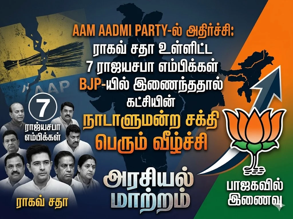 AAP suffers setback as 7 Rajya Sabha MPs join BJP, power weakens in Parliament