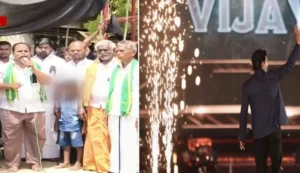 Usilampatti villagers protest against Vijay’s Jananayagan movie by waving black flags, demanding apology over alleged misrepresentation of Papapatti village election events