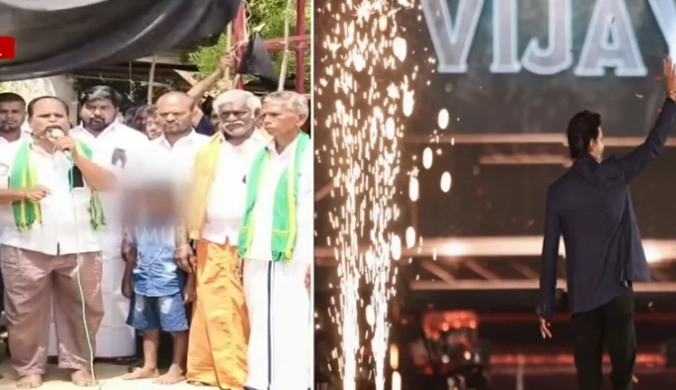 Usilampatti villagers protest against Vijay’s Jananayagan movie by waving black flags, demanding apology over alleged misrepresentation of Papapatti village election events