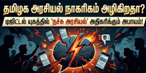தமிழ்நாடு அரசியல் உரையாடல் வீழ்ச்சி: டிஜிட்டல் யுகத்தில் ‘நச்சு அரசியல்’ வளர்ச்சியா – ஆசையின் கட்டுரை எழுப்பும் கேள்விகள்