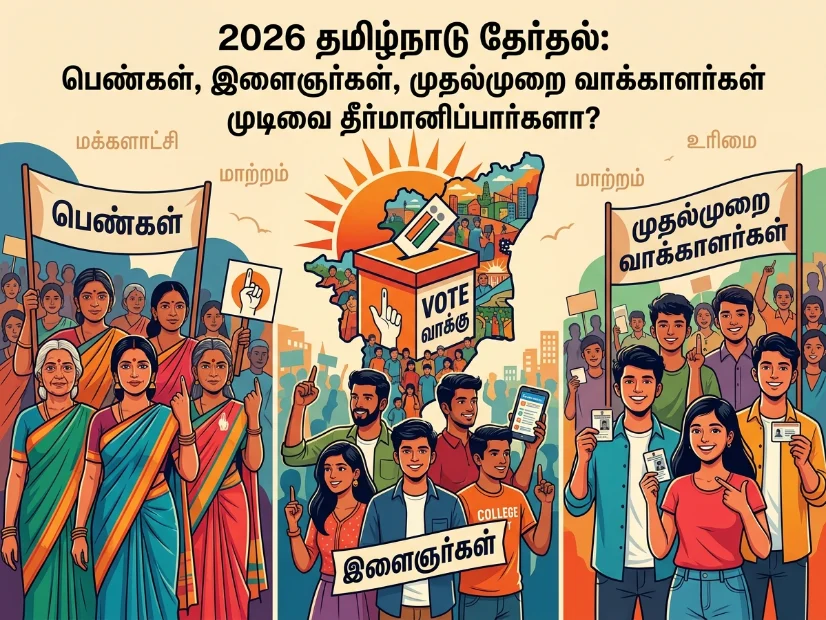 தமிழ்நாடு தேர்தல் 2026: பெண்கள்,இளைஞர்கள், முதல் முறையாக வாக்களிப்பவர்கள் தீர்மானிக்கும் தேர்தலா?