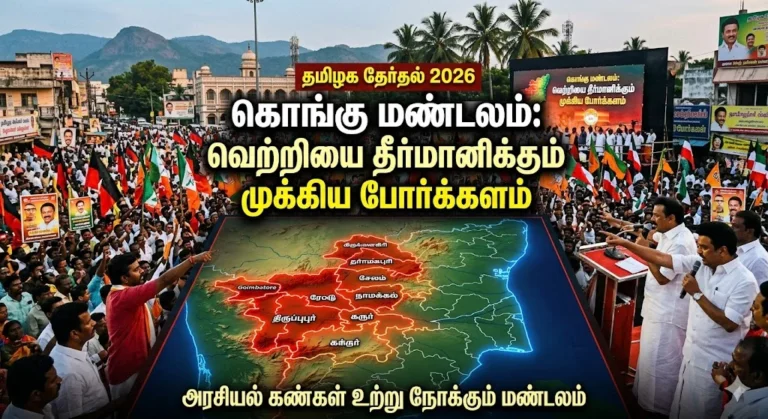 தமிழக தேர்தல் 2026: "கொங்கு மண்டலம்" மீது அரசியல் கண்கள் - வெற்றியை தீர்மானிக்கும் முக்கிய போர்க்களம்