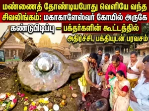 Mahakaleshwar Temple Shocker: Shiva Lingam Emerges While Digging Near Ujjain Shrine, Devotees Gather in Awe and Devotion