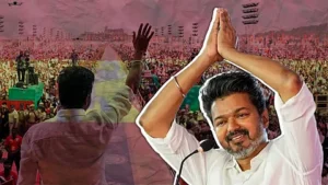 Joseph Vijay’s rise reshapes Tamil Nadu politics — from dramatic election results to becoming the new Chief Minister, the journey creating a historic political chapter in Tamil Nadu.