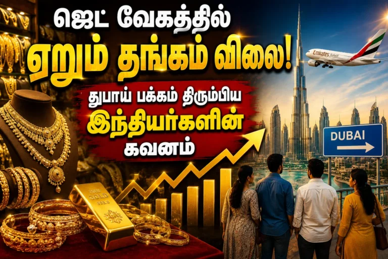இந்தியாவில் தங்கம் விலை உச்சம்.. துபாயில் 12% வரை மலிவாக தங்கம்! 13 India Gold Prices Hit Record Highs as Dubai Gold Rates Stay Nearly 12% Cheaper for Buyers