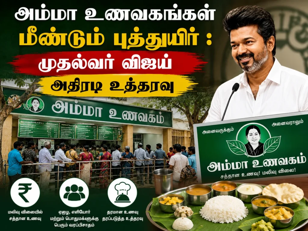 அம்மா உணவகங்கள் மீண்டும் புத்துயிர் : முதல்வர் விஜய் அதிரடி உத்தரவு 1 image 396