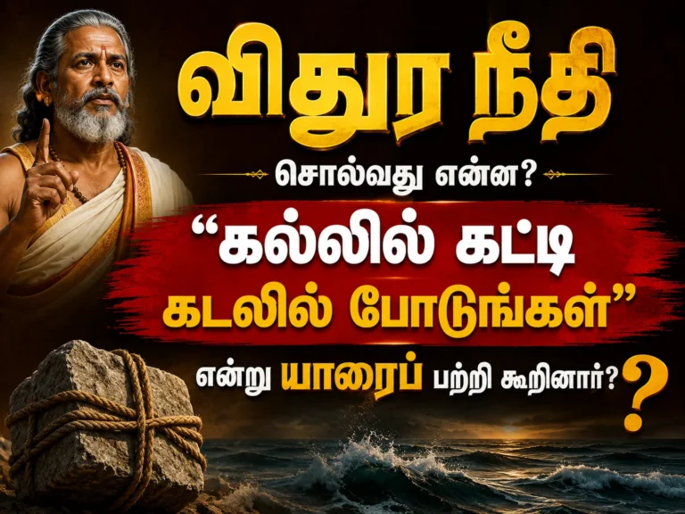 விதுர நீதி சொல்வது என்ன? “கல்லில் கட்டி கடலில் போடுங்கள்” என்று யாரைப் பற்றி கூறினார்? 11 What Does Vidura Neeti Say? The Shocking Line “Tie Them to a Stone and Throw Them Into the Sea” Explained from Mahabharata Wisdom