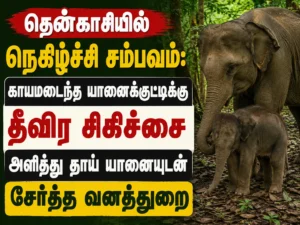 Tenkasi Forest Department Rescues Injured Elephant Calf and Reunites It with Mother After Intensive Treatment