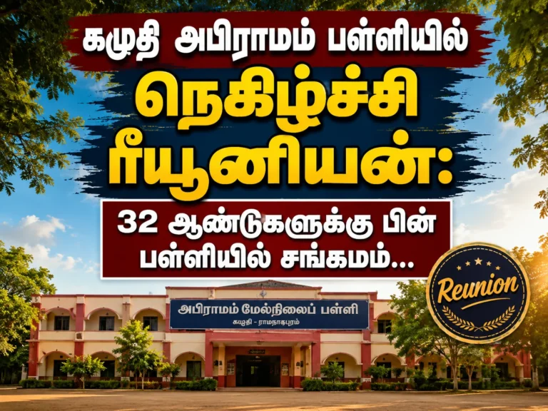கமுதி அபிராமம் பள்ளியில் நெகிழ்ச்சி ரீயூனியன்: 32 ஆண்டுகளுக்கு பின் பள்ளியில் சங்கமம் 21 image 503