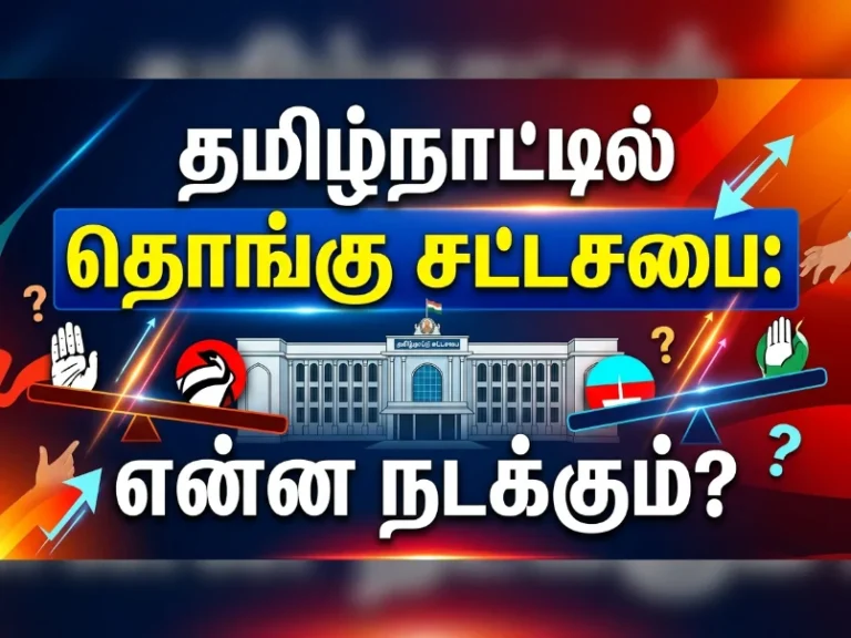 What happens if a Hung Assembly occurs in Tamil Nadu? A complete political breakdown of power-sharing, coalition government formation, and the shift in political balance of power explained in detail.