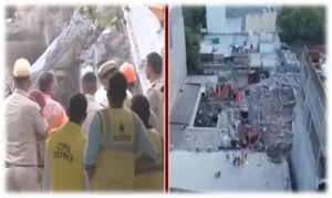 Delhi Building Collapse Tragedy: Two Killed After Five-Storey Building Crashes Down in Meerut, Rescue Operations Continue