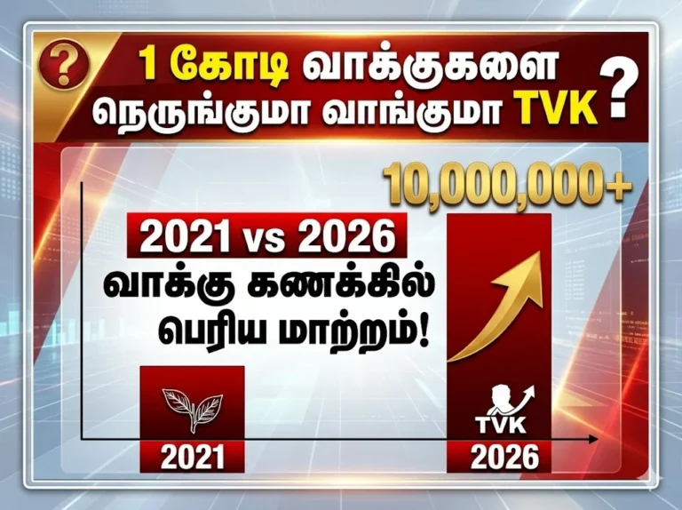 Can TVK Vijay Cross 10 Million Votes? Massive Shift in 2021 vs 2026 Tamil Nadu Election Vote Share Analysis