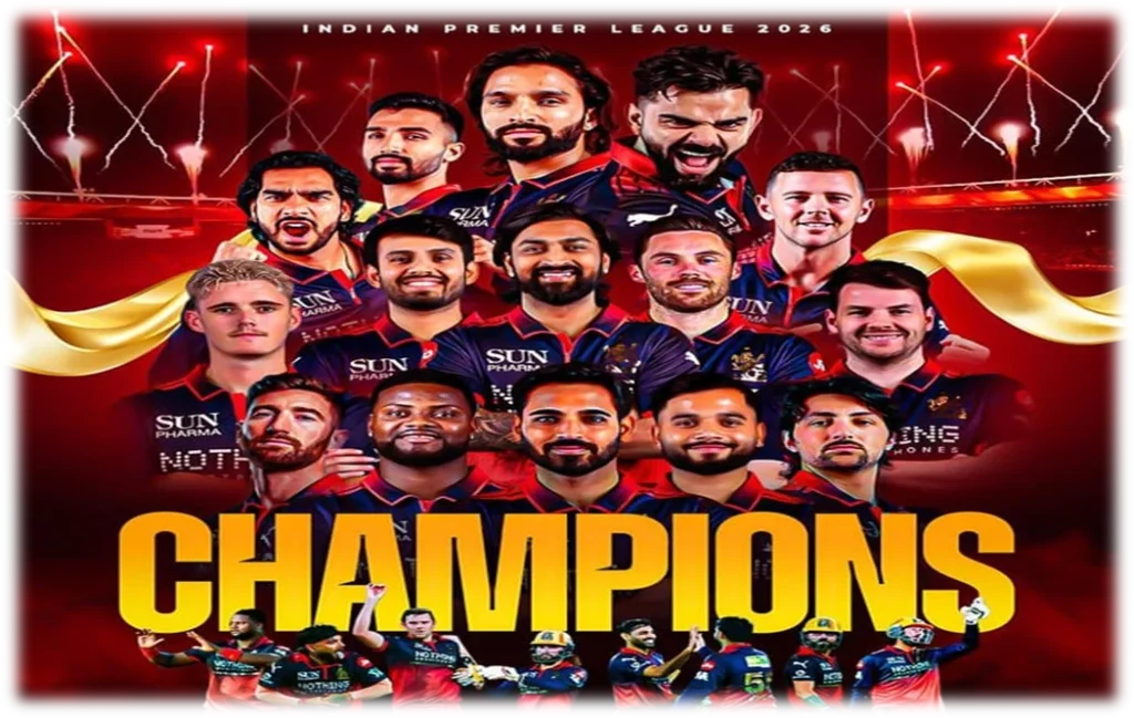 சொதப்பிய குஜராத்... சிங்கம் போல சீறிய RCB!!! இரண்டாவது முறையாக சாம்பியன் பட்டத்தைக் கைப்பற்றி ரசிகர்களை உற்சாகப்படுத்திய மாபெரும் வெற்றி 1 image