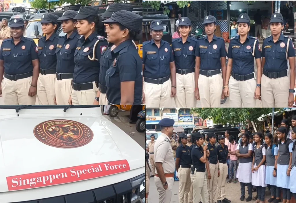 நெல்லை மாவட்டத்திலும் ‘சிங்கப்பெண் அதிரடிப்படை’ ரோந்து வாகனம் தொடக்கம் பெண்கள், குழந்தைகளுக்கு பலத்த பாதுகாப்பு! 1 Singappen Rapid Response Patrol Vehicle Launched in Tirunelveli to Strengthen Safety for Women and Children