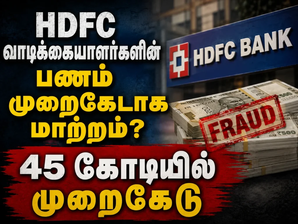 HDFC வாடிக்கையாளர்களின் பணம் முறைகேடாக மாற்றம்? 45 கோடியில் முறைகேடு என உள் தணிக்கையில் அதிர்ச்சி தகவல்! 1 HDFC Bank Under Scrutiny: Internal Audit Flags ₹45 Crore Irregularities and Alleged Diversion of Customer Funds
