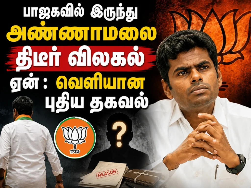 பாஜகவில் இருந்து அண்ணாமலை திடீர் விலகல் ஏன் : வெளியான புதிய தகவல் 1 பாஜகவில் இருந்து அண்ணாமலை திடீர் விலகல் ஏன் : வெளியான புதிய தகவல்