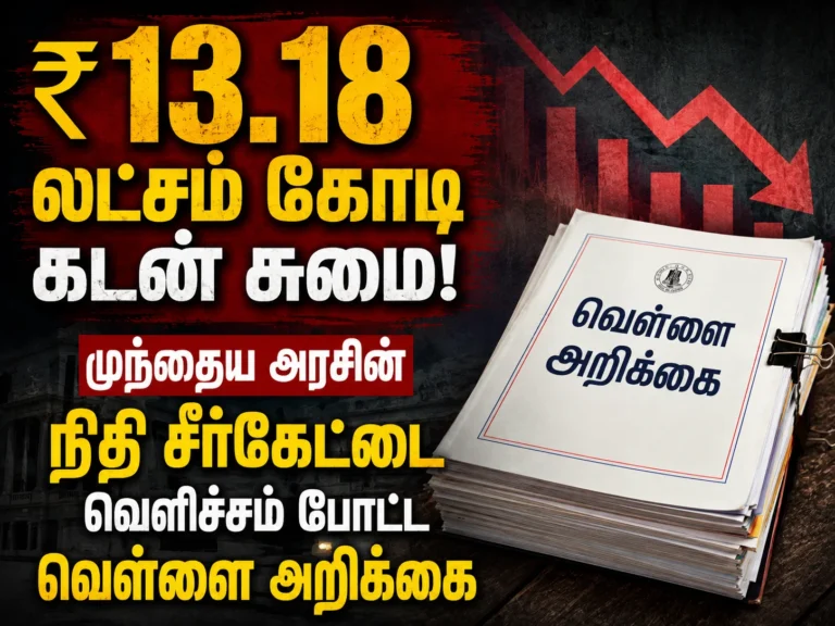 Tamil Nadu Financial Crisis: White Paper Reveals ₹13.18 Lakh Crore Debt Caused by Previous Government's Fiscal Mismanagement