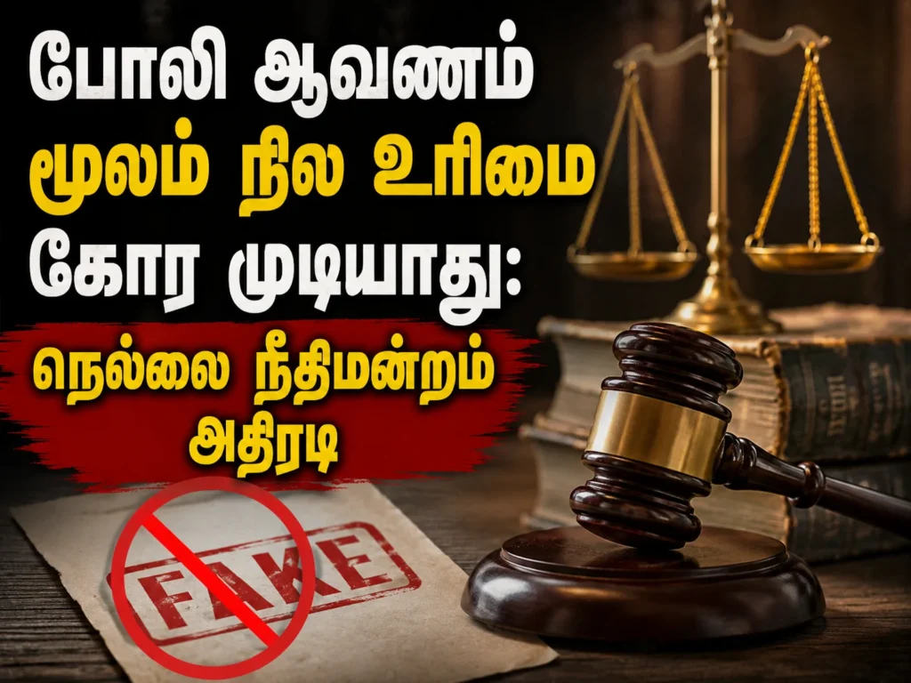 Tirunelveli Court Rules Fake Documents Cannot Be Used to Claim Land Ownership Rights