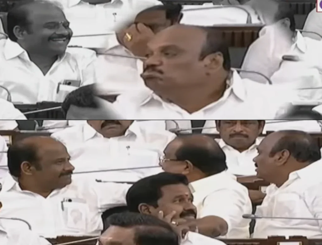 TN Assembly : சபையில் கேலி சைகை செய்த எம்.எல்.ஏ.க்களுக்கு சபாநாயகர் கடும் எச்சரிக்கை! இனி உரிமை மீறல் நடவடிக்கை 1 image 310