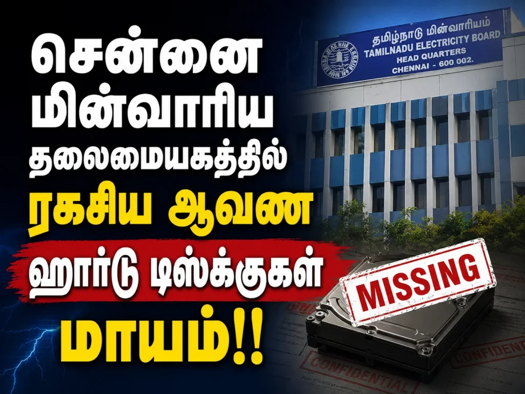 Chennai TANGEDCO Headquarters: Confidential Hard Disks Reportedly Missing, Investigation Underway
