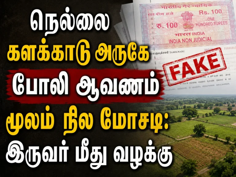 Tirunelveli Land Scam: Two Booked for Allegedly Forging Documents and Grabbing Property Near Kalakkad