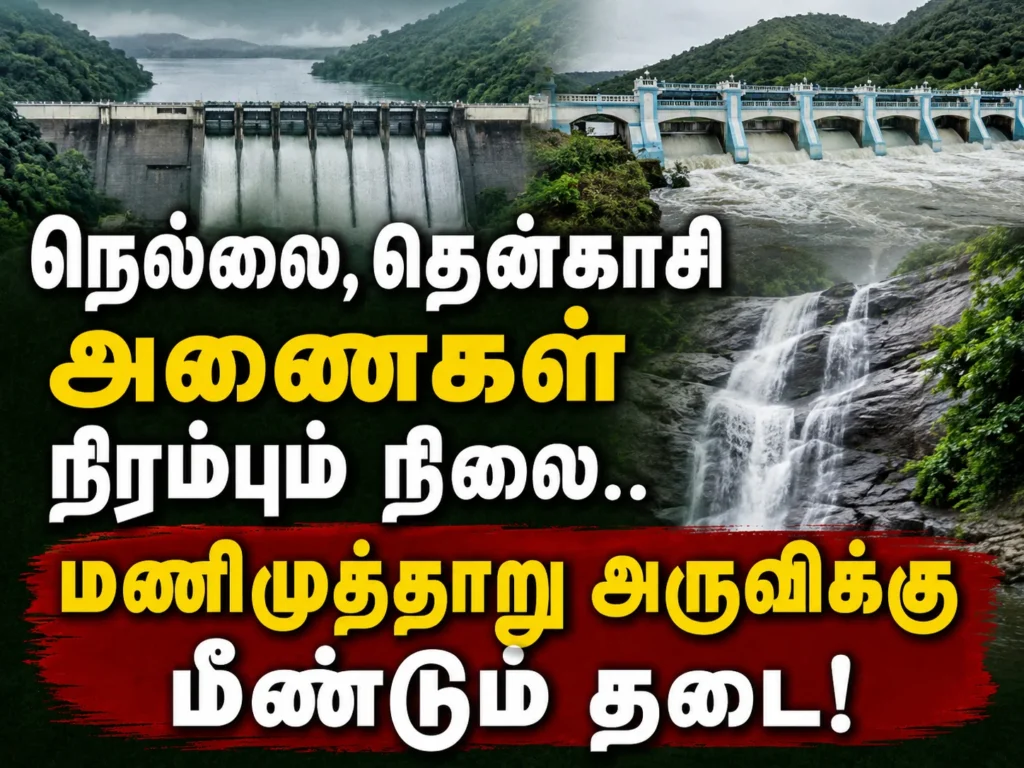 நெல்லை, தென்காசி அணைகள் நிரம்பும் நிலை.. மணிமுத்தாறு அருவிக்கு மீண்டும் தடை! 1 image 74