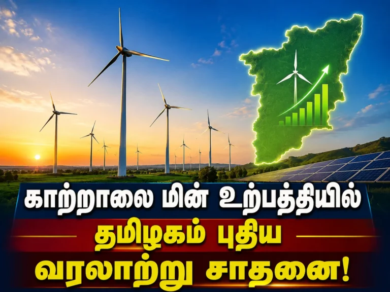 ஆந்திரா, கர்நாடகாவை முந்திய தமிழகம்: காற்றாலை மின் உற்பத்தியில் புதிய வரலாற்று சாதனை! 11 Tamil Nadu Creates New Wind Power Record, Surpasses Andhra Pradesh and Karnataka in Renewable Energy Generation